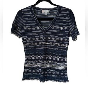 VTG Missoni V-Neck Sheer Top Size US 6
